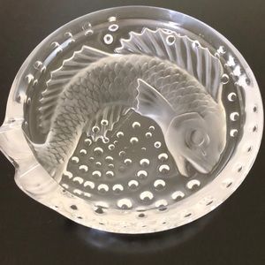 Lalique crystal signed small ashtray